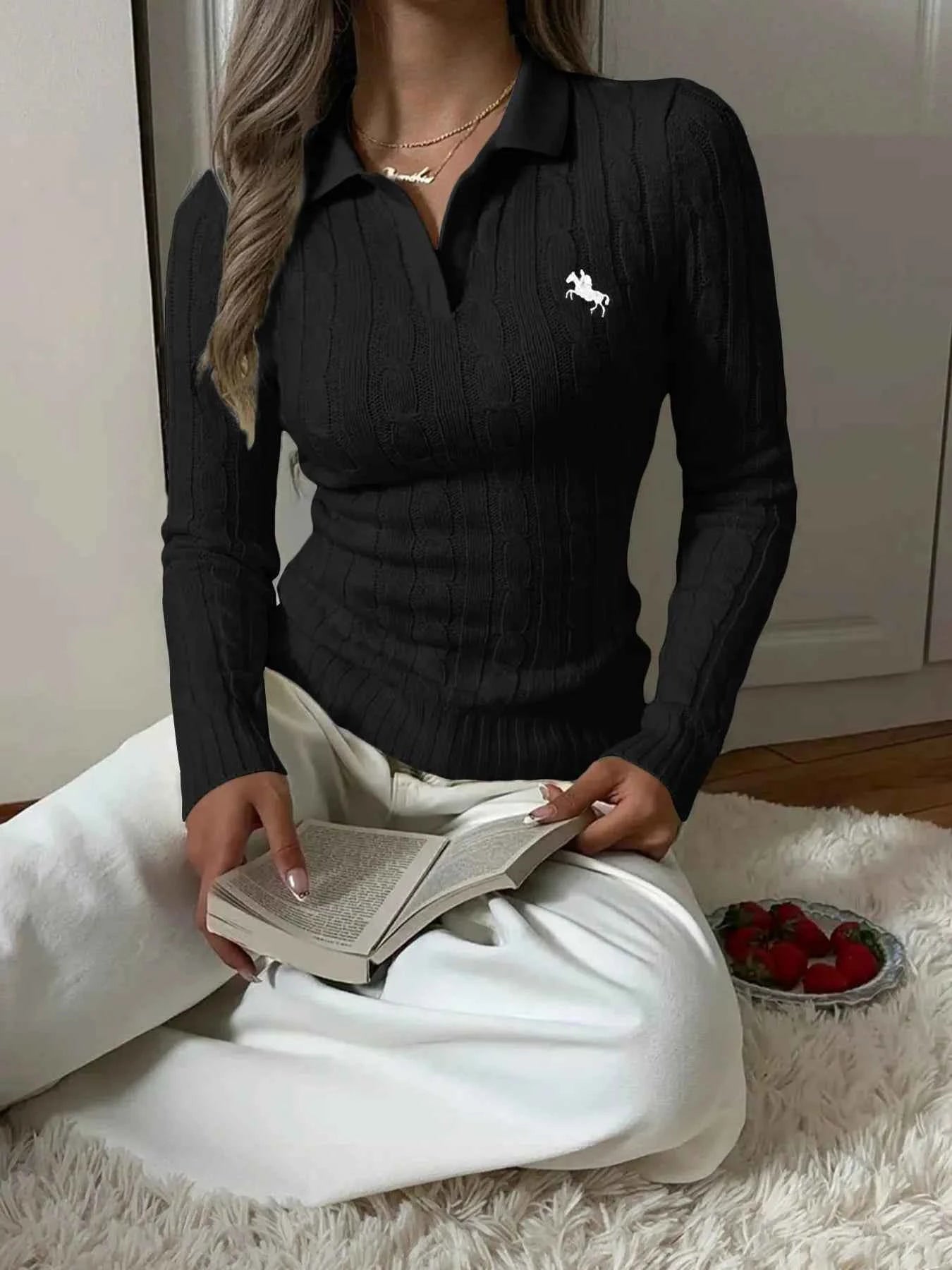 Cable Knit Long Sleeve Sweater