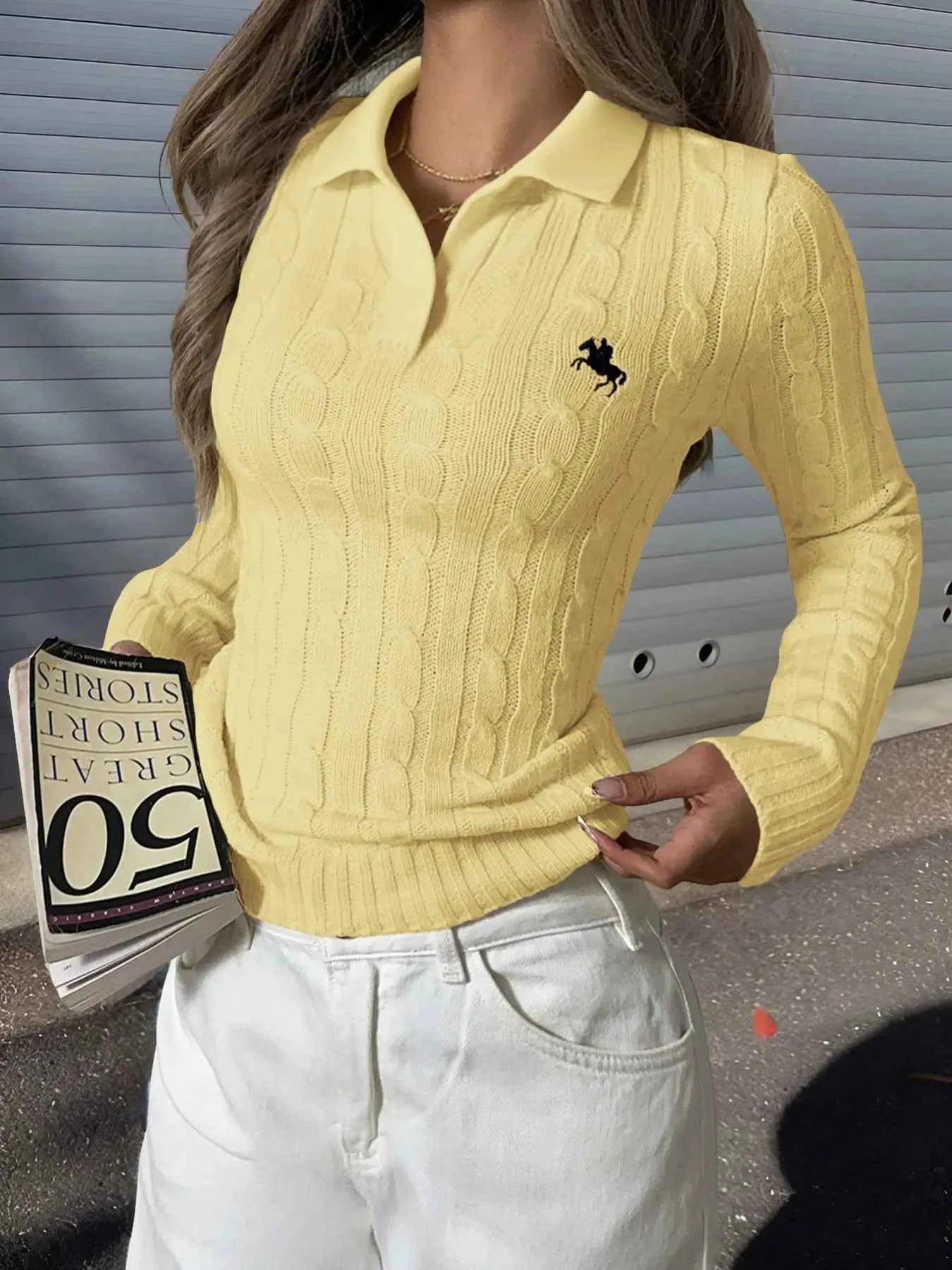 Cable Knit Long Sleeve Sweater