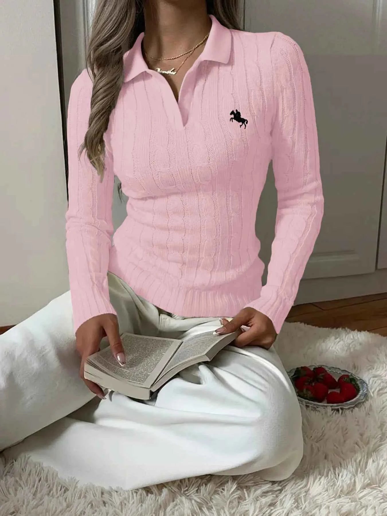 Cable Knit Long Sleeve Sweater