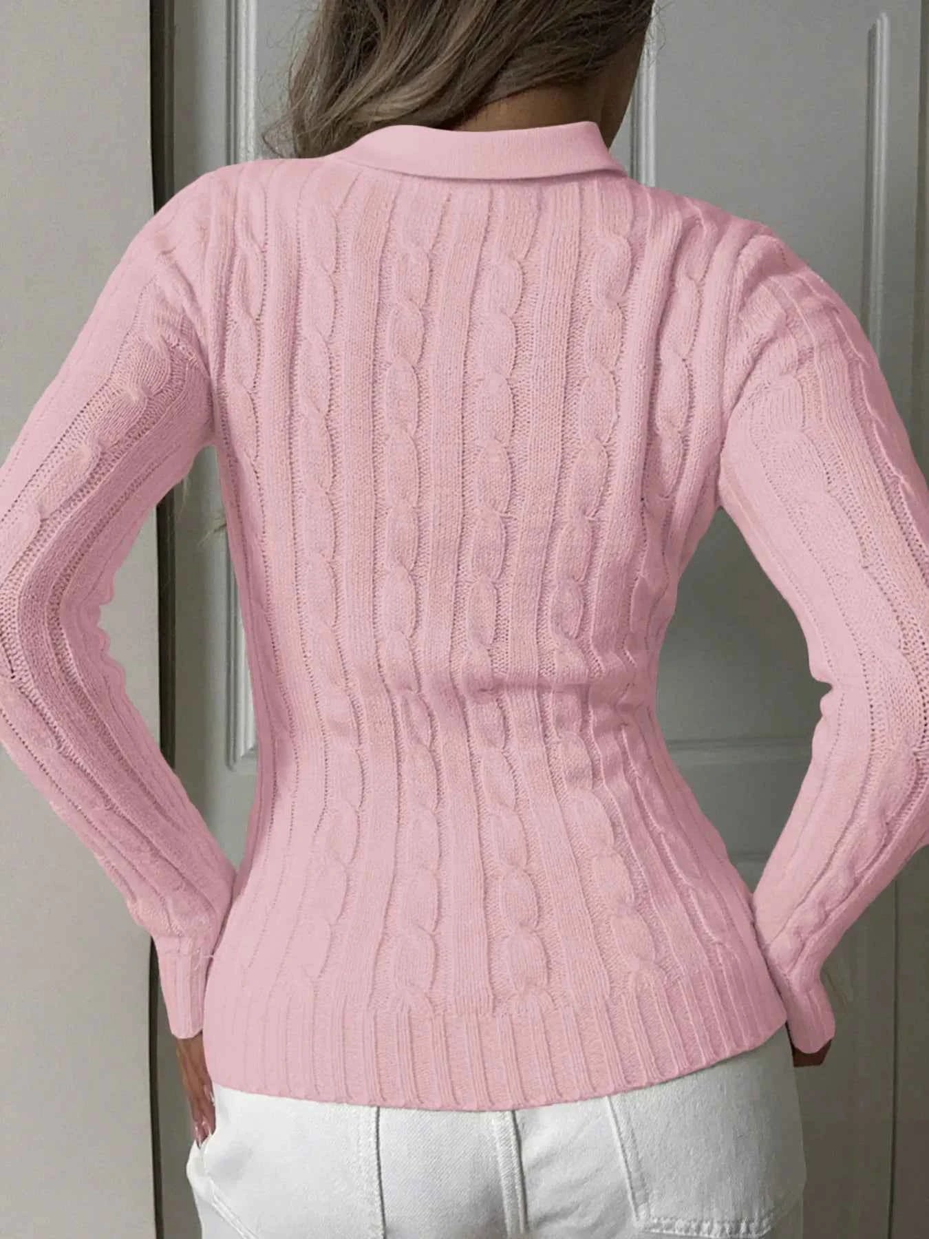 Cable Knit Long Sleeve Sweater