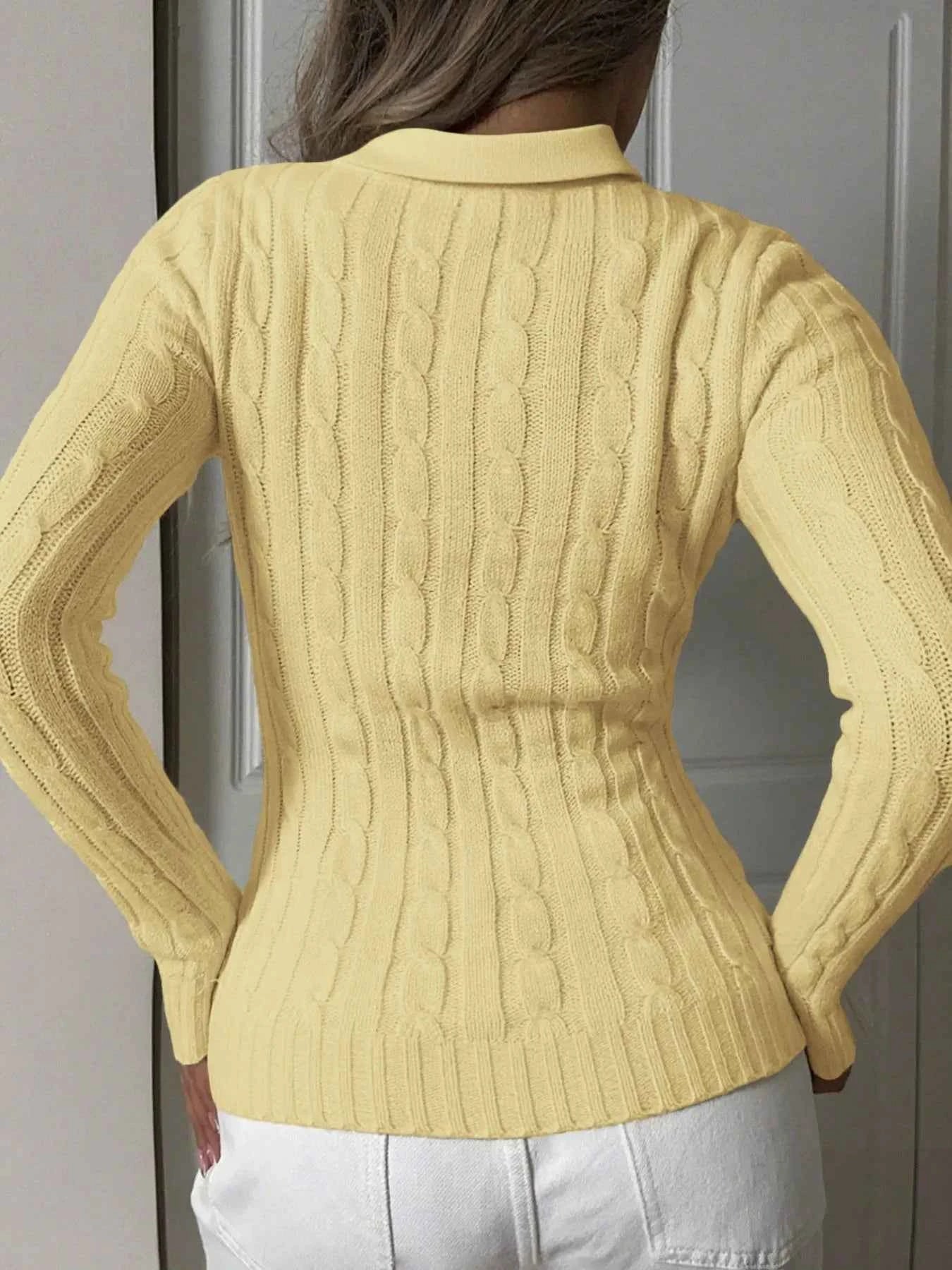Cable Knit Long Sleeve Sweater