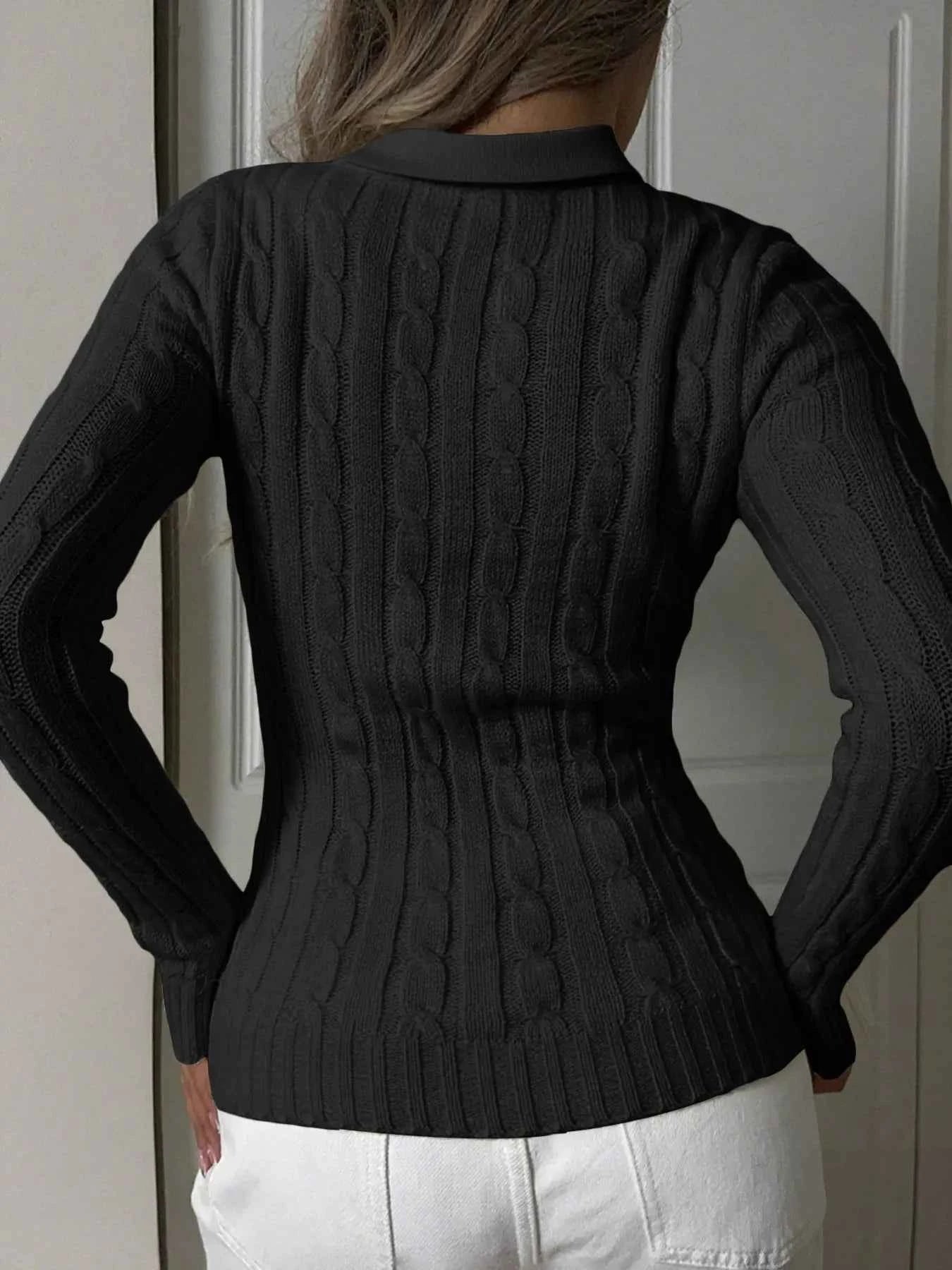 Cable Knit Long Sleeve Sweater