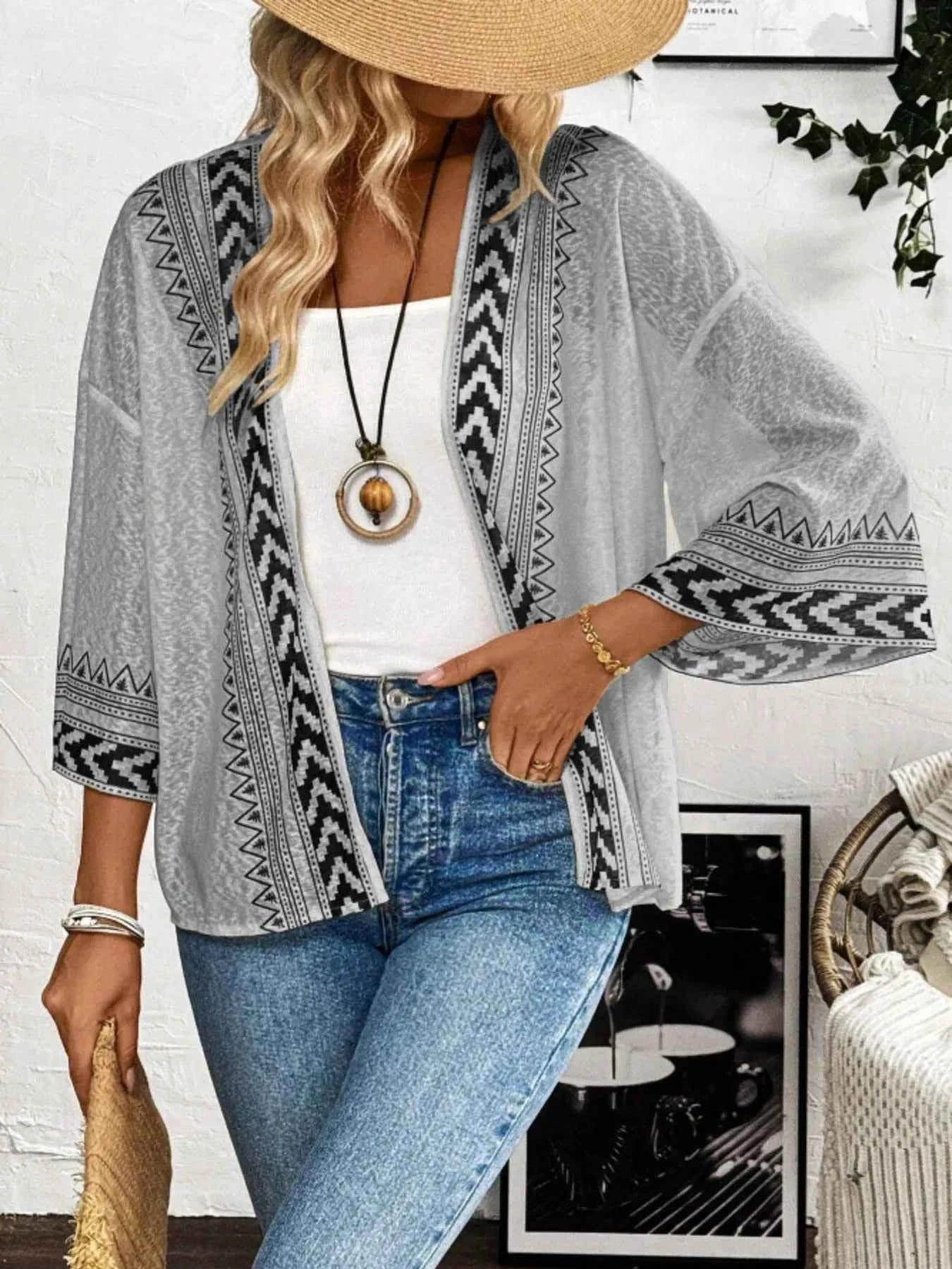Open Front Kimono Cardigan