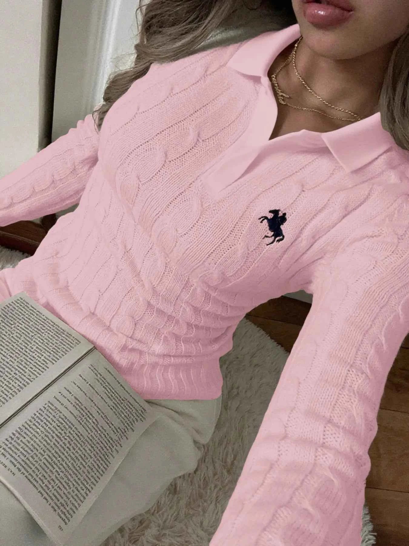 Cable Knit Long Sleeve Sweater