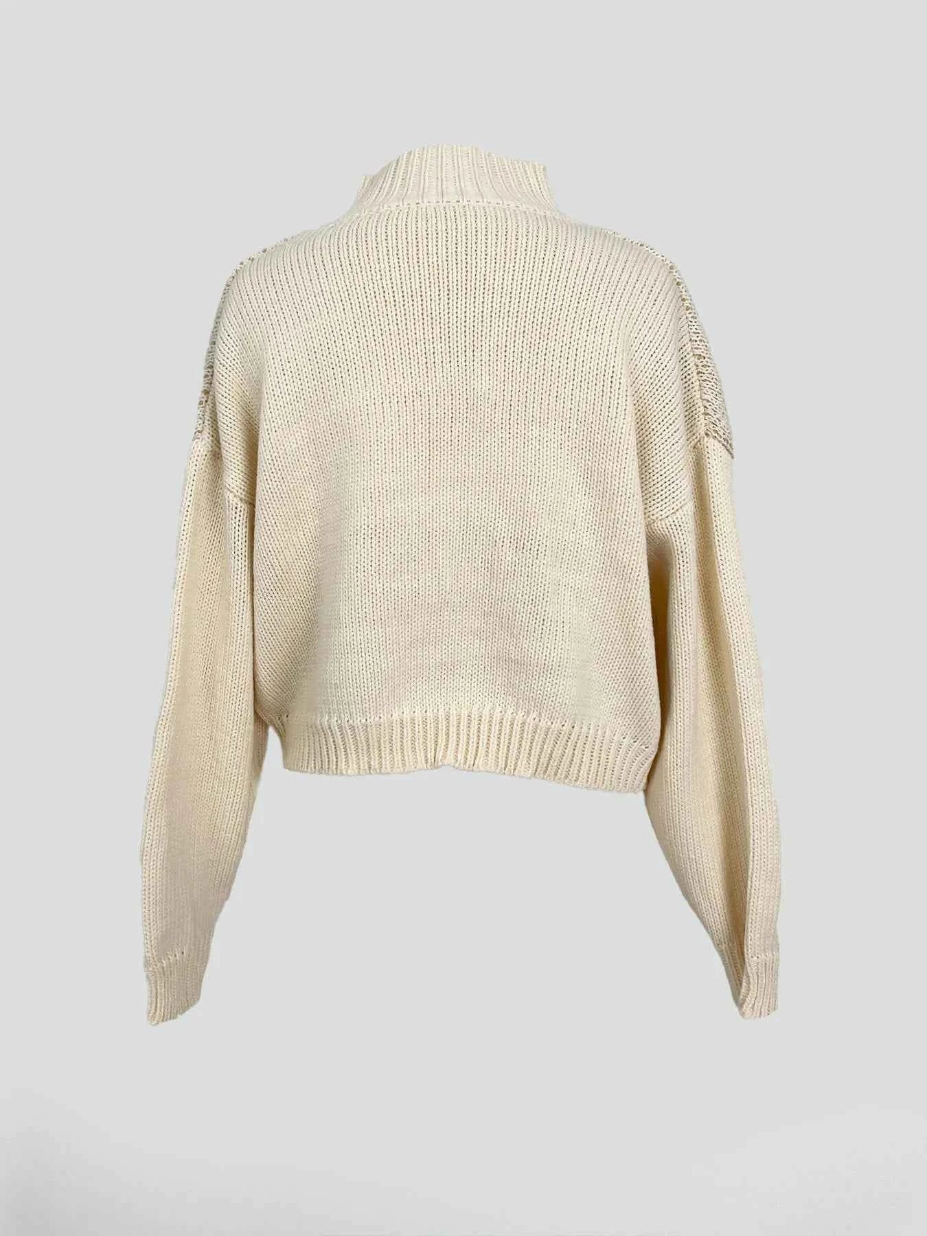 Diamond Pattern Turtleneck Sweater