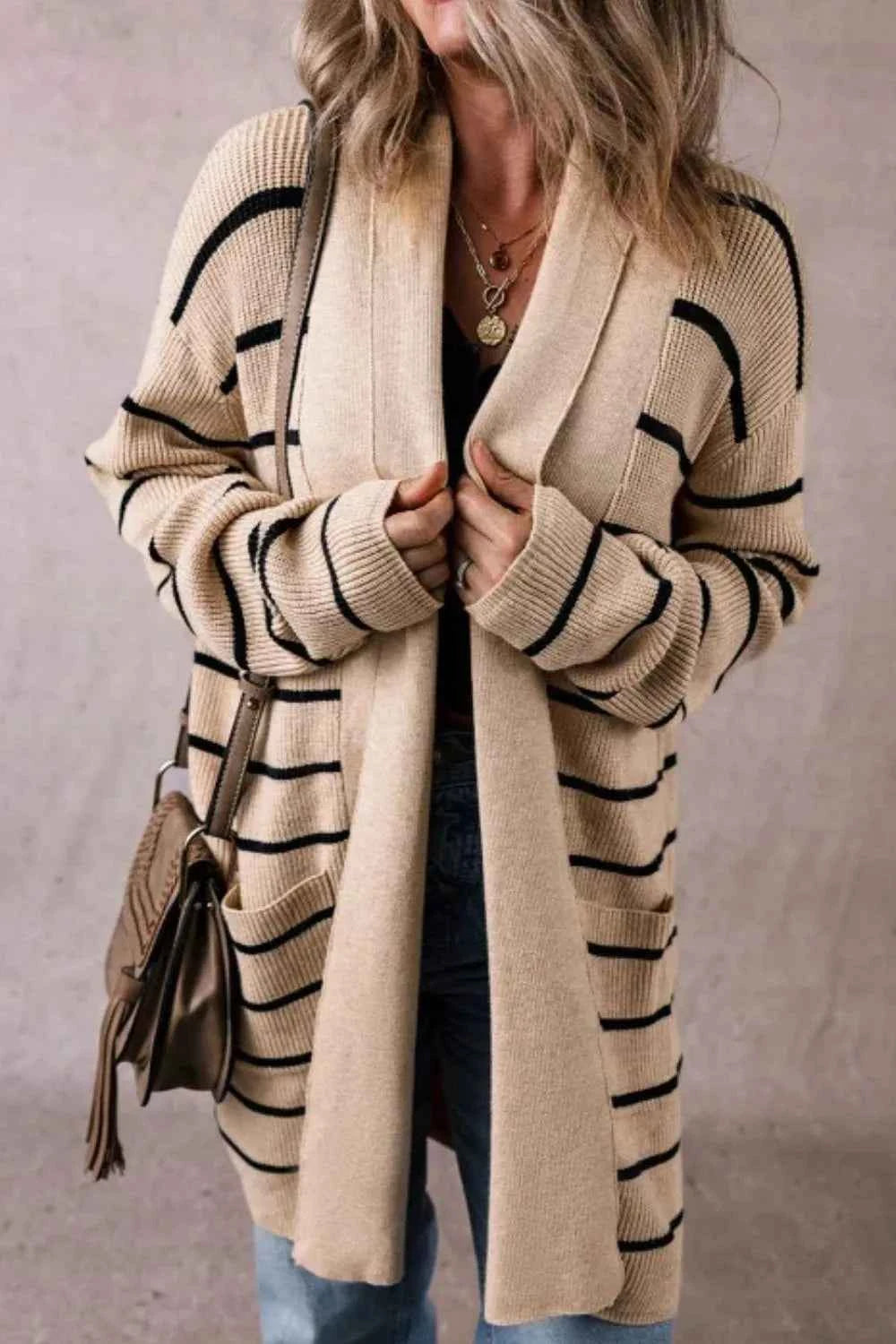 Open Front Long Sleeve Cardigan