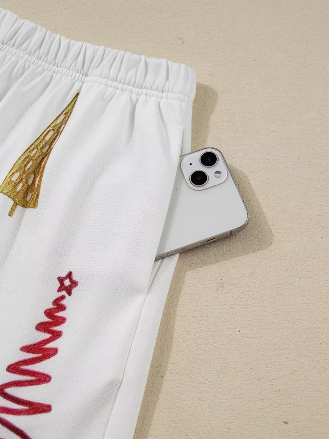 Christmas Tree Round Neck Top and Shorts Set - SUBSTYEL