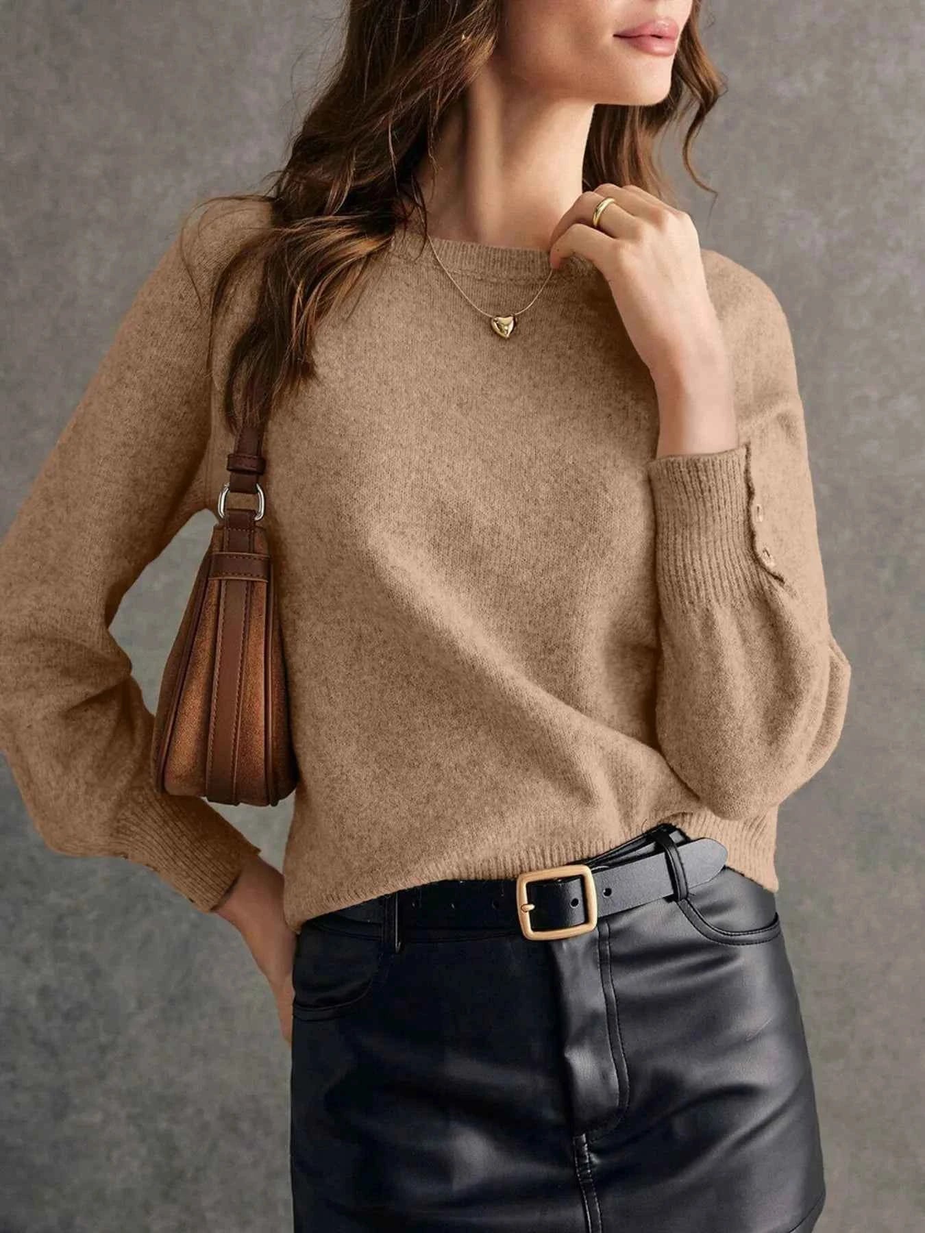 Crew Neck Long Sleeve Sweater