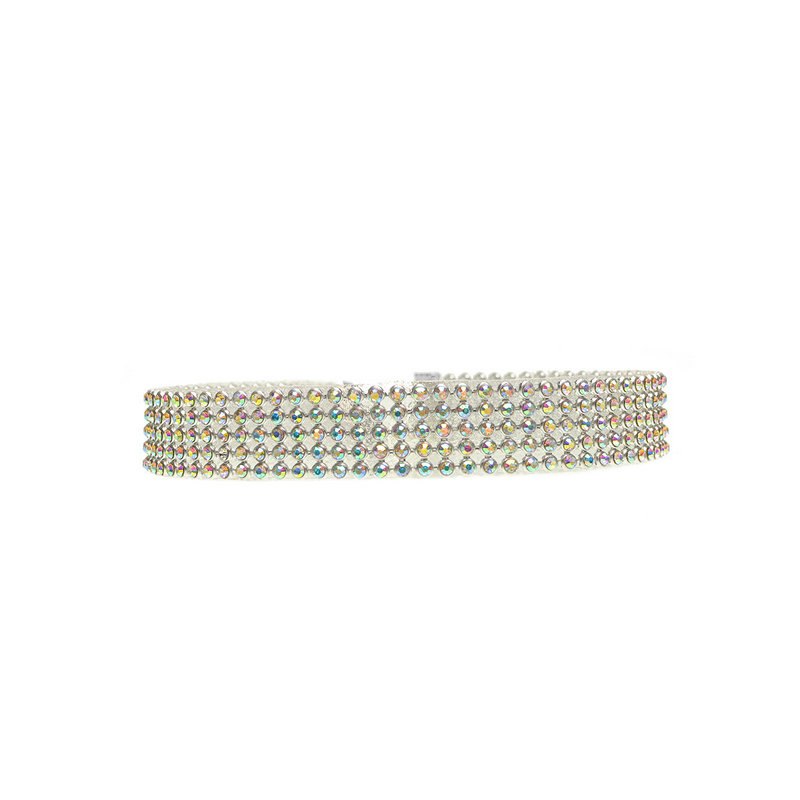 Multistrand beaded bracelet on a white background