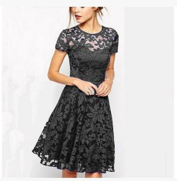 Royal Lace Party Dress for Elegant Short Event Fashion