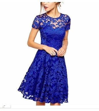 Royal Lace Party Dress for Elegant Short Event Fashion