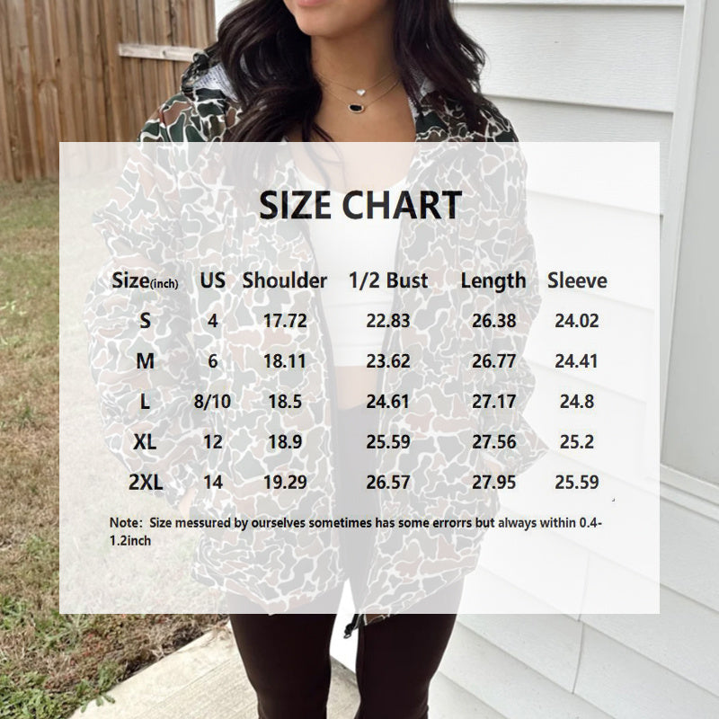 Women's Camouflage Zip Hoodie - Stylish Spring & Fall Jacket for Women