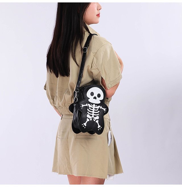 Halloween Skull Shoulder Bag - Y2K Fashion Statement