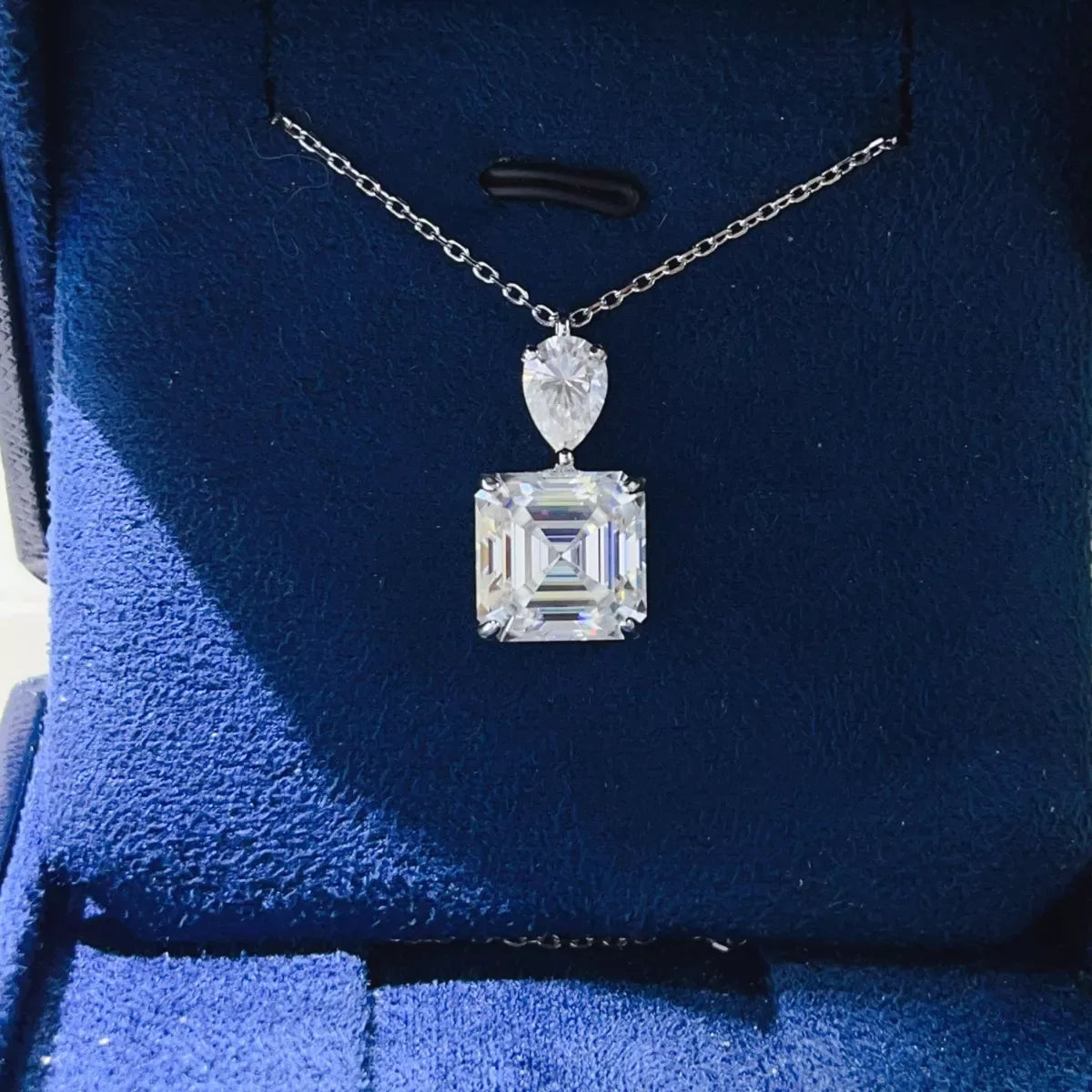 5.8 Carat Moissanite 925 Sterling Silver Pendant Necklace - SUBSTYEL