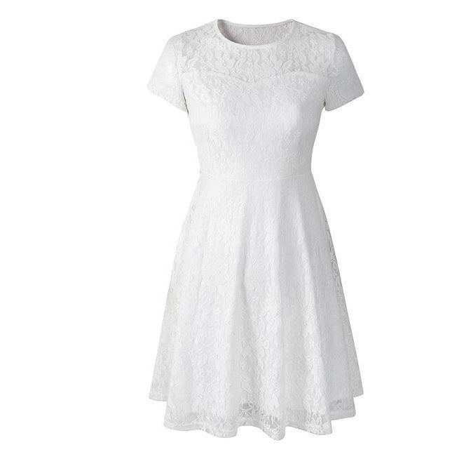 Royal Lace Party Dress for Elegant Short Event Fashion