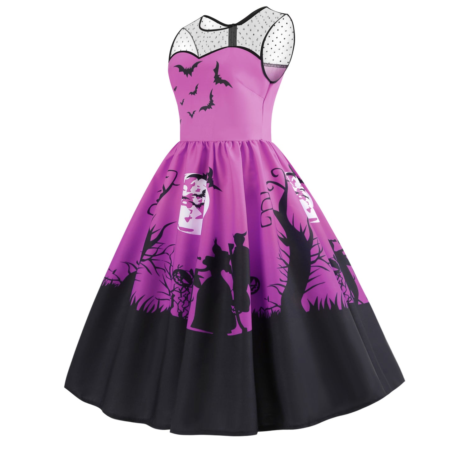 Halloween Print Big Dress for Spooky Celebrations – Perfect Halloween Big Dress