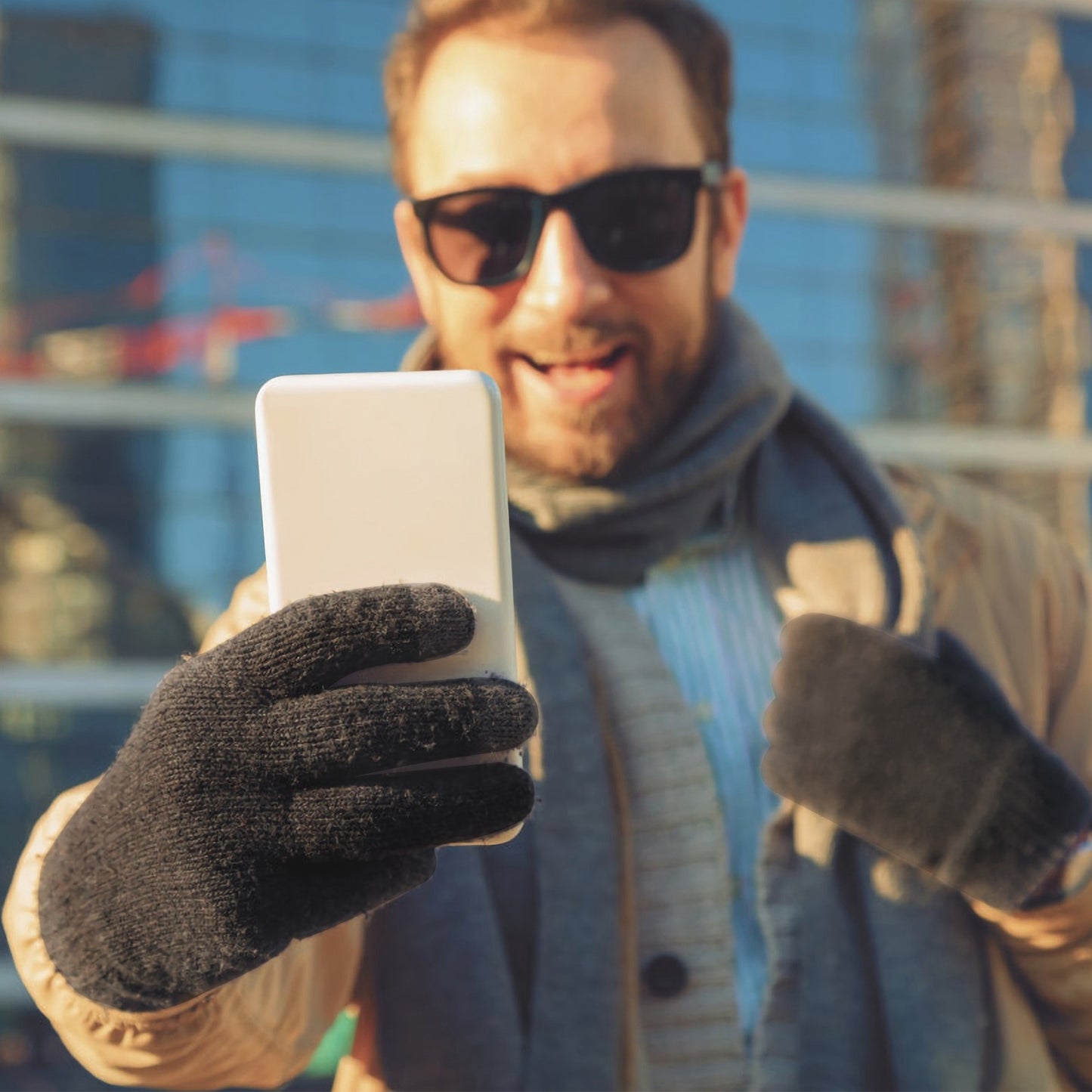 Touch Screen Gloves for Running - Knitted Gloves for Warmth and Comfort