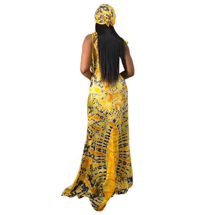 Fashionable Printed Slim Fit Long Dress for Stylish Occasions