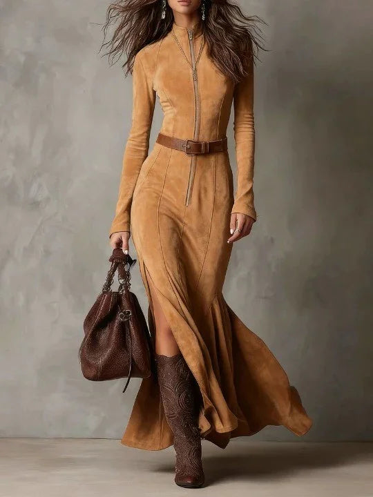 Long-sleeved Dresses Cowboy Fashion