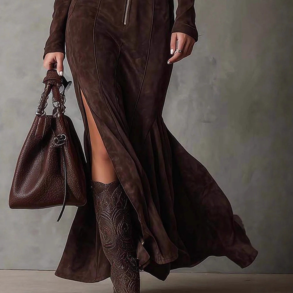 Long-sleeved Dresses Cowboy Fashion