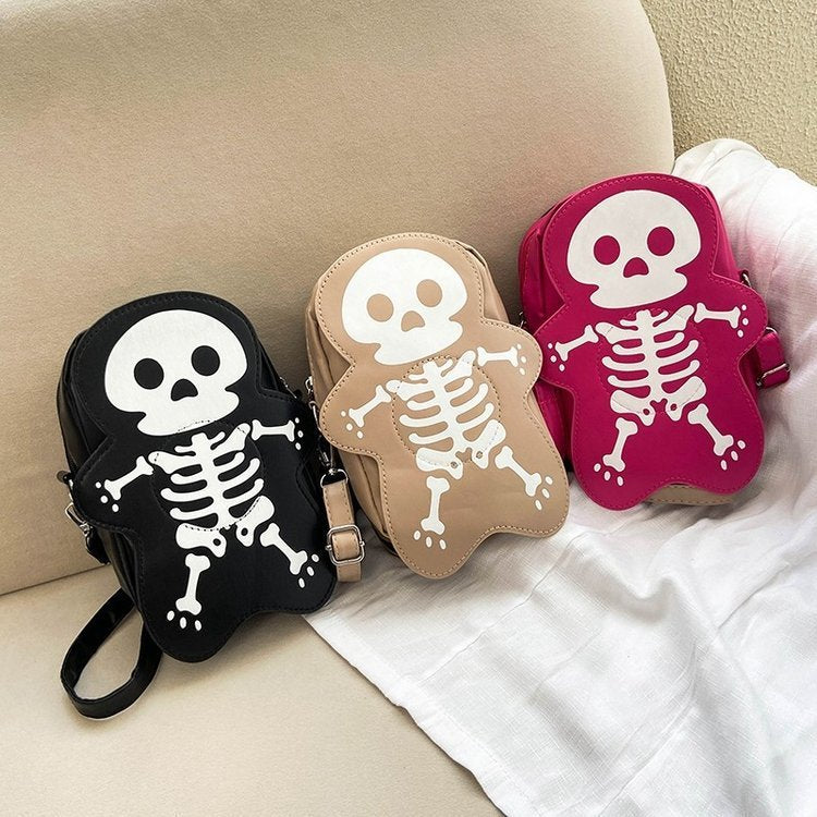 Halloween Skull Shoulder Bag - Y2K Fashion Statement