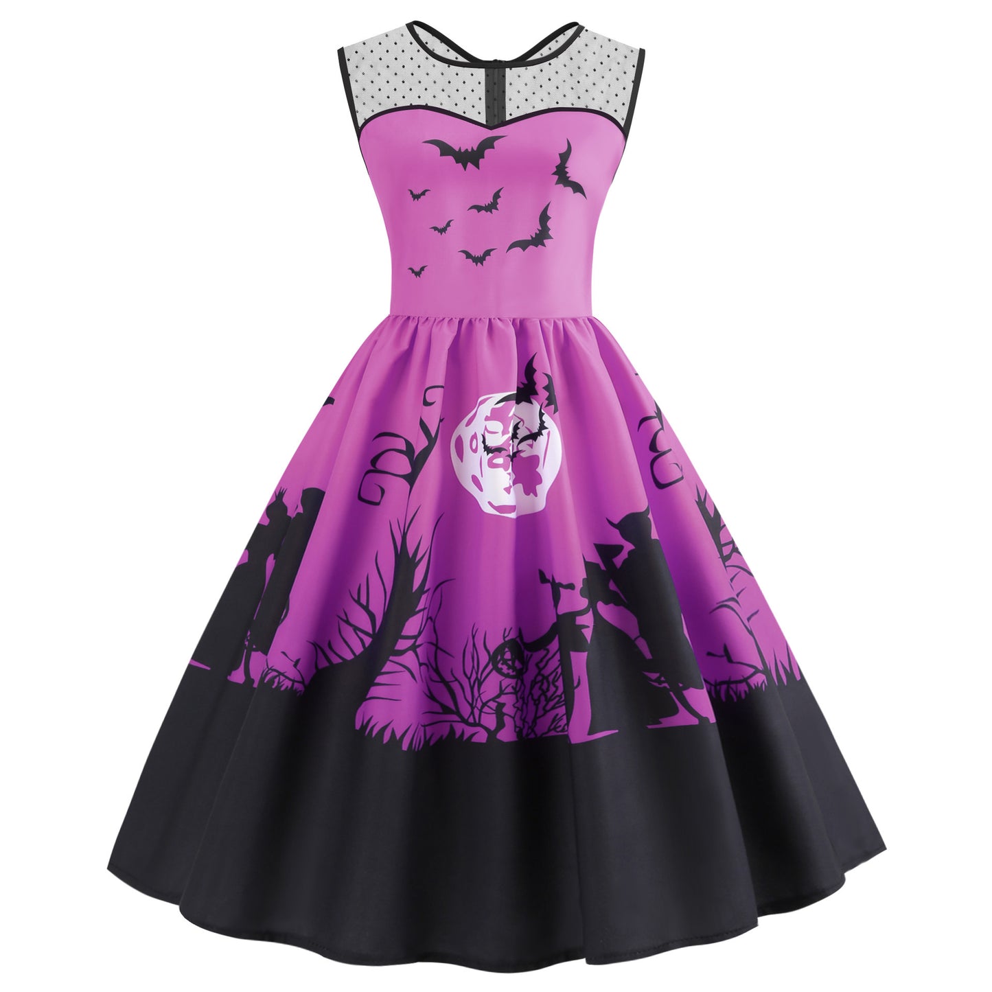 Halloween Print Big Dress for Spooky Celebrations – Perfect Halloween Big Dress