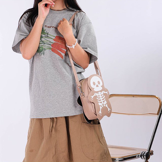 Halloween Skull Shoulder Bag - Y2K Fashion Statement