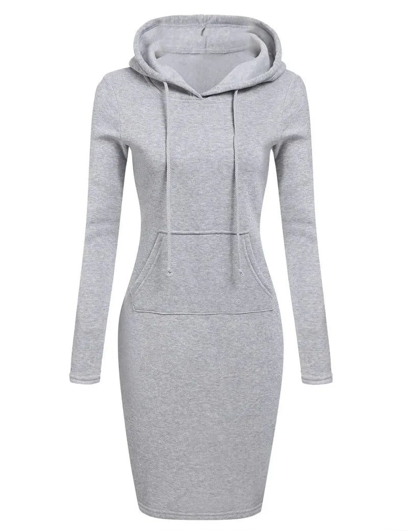 Autumn Hooded Dresses for Women - Cozy Seasonal Fashion
