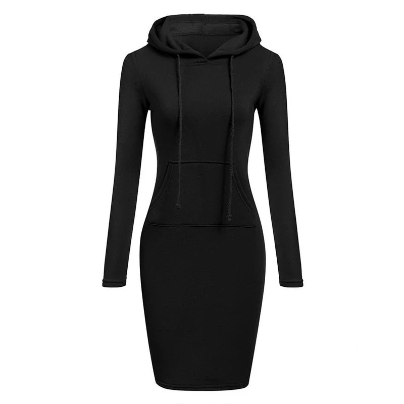 Autumn Hooded Dresses for Women - Cozy Seasonal Fashion