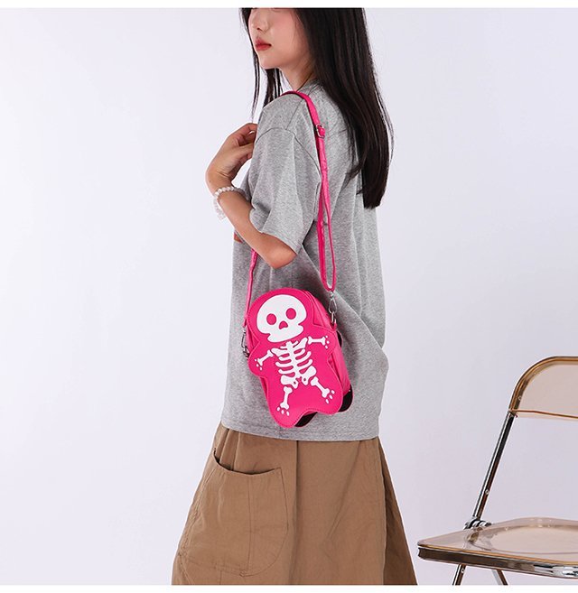 Halloween Skull Shoulder Bag - Y2K Fashion Statement