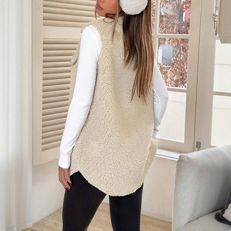 Women's Sleeveless Wool Vest for Casual & Fall Outfits