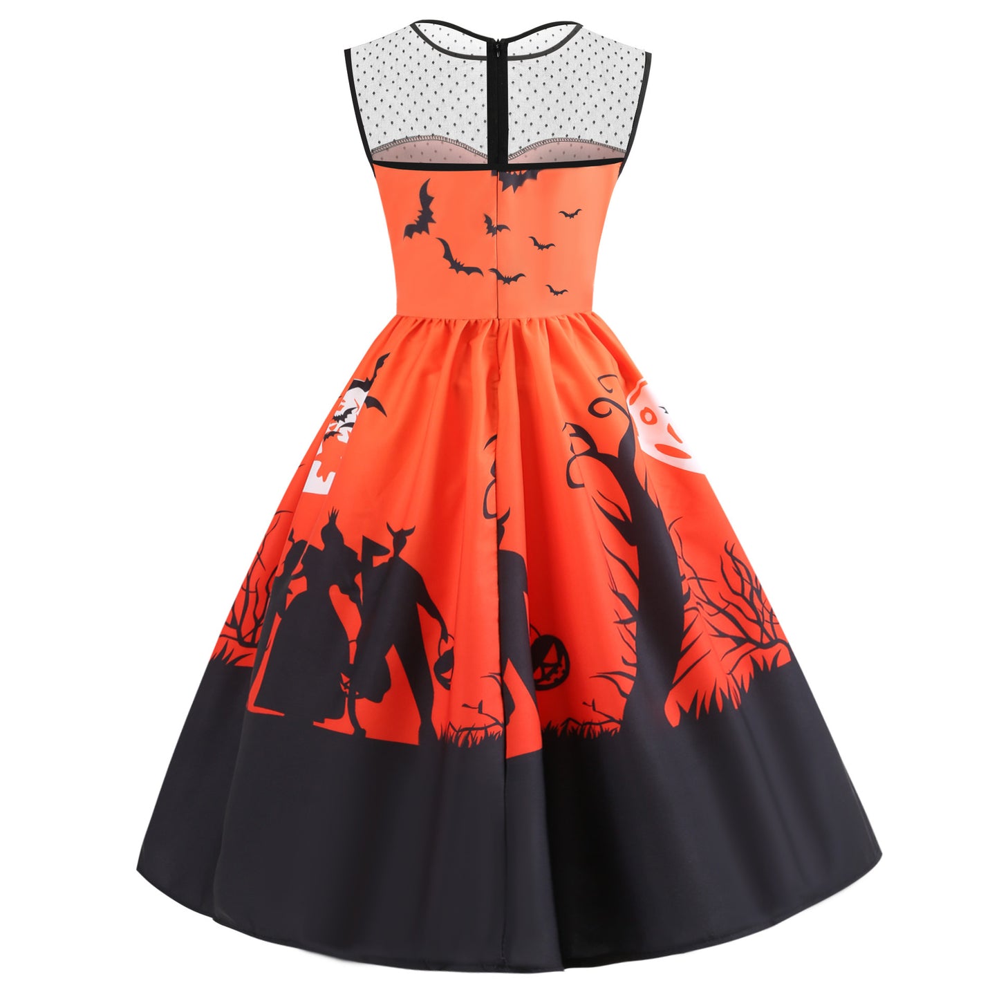 Halloween Print Big Dress for Spooky Celebrations – Perfect Halloween Big Dress