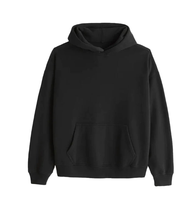 Black hoodie on a white background