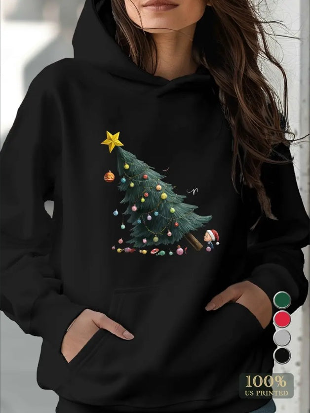 Women's Christmas Hoodie - Cozy Fall Sweatshirt for Festive Comfort