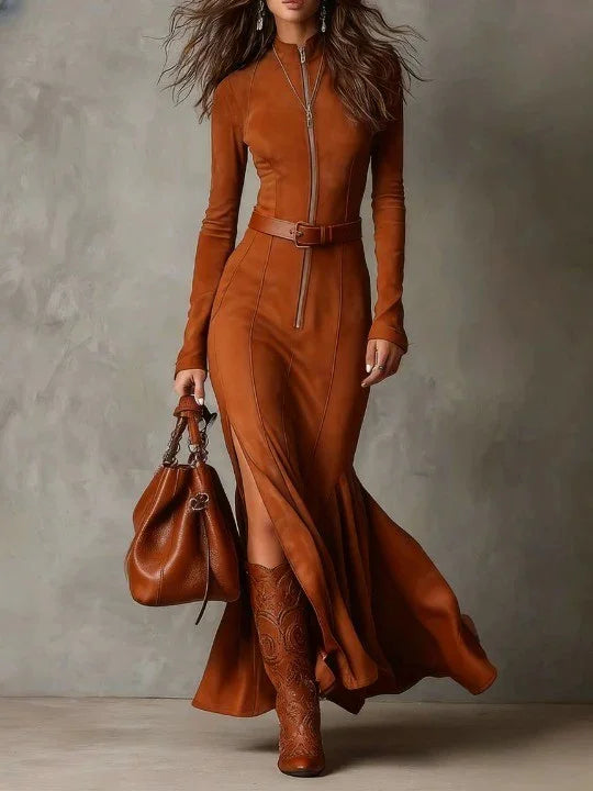 Long-sleeved Dresses Cowboy Fashion