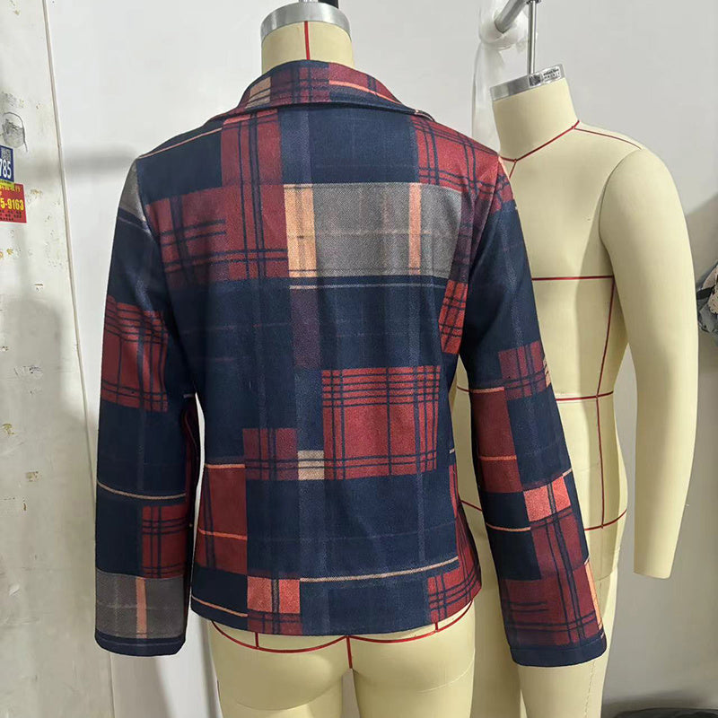 Vintage Women's Blazer With Stand Collar for Timeless Style