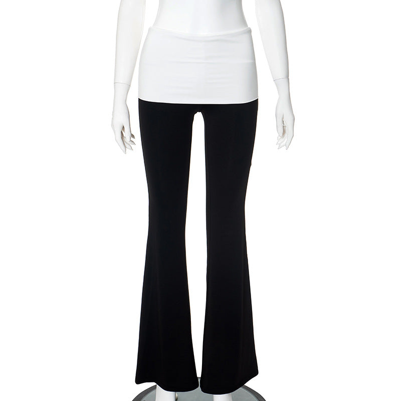 Black pants on a mannequin against a white background
