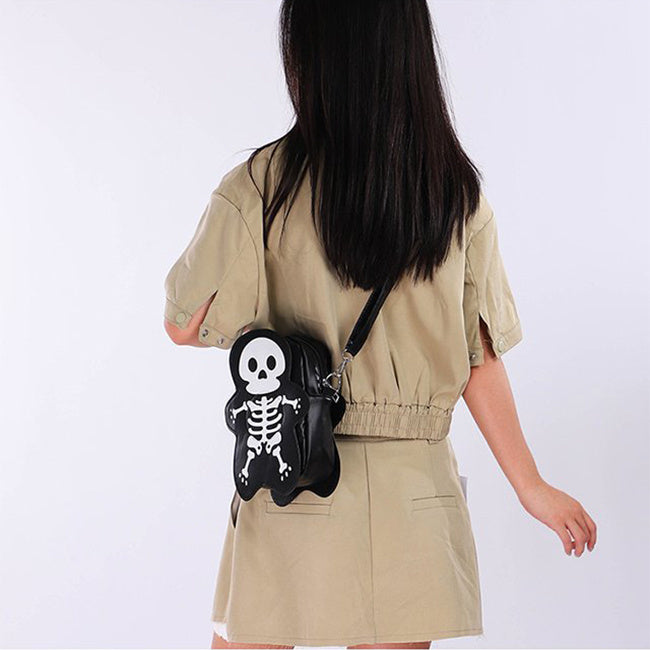 Halloween Skull Shoulder Bag - Y2K Fashion Statement