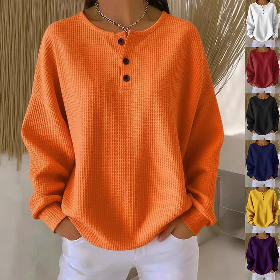 Long-sleeved T-shirt  Round Neck Pullover Top